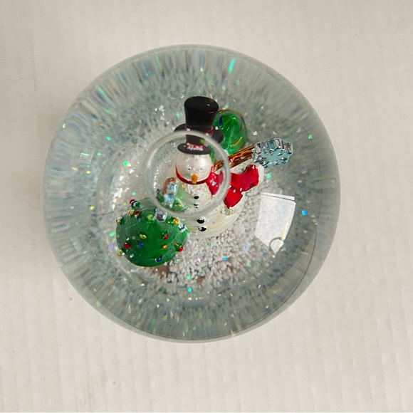 TOWLE SILVERSMITHS Snowman Christmas Tree Snow Globe MUSIC BOX Holiday Decor - Picture 9 of 10